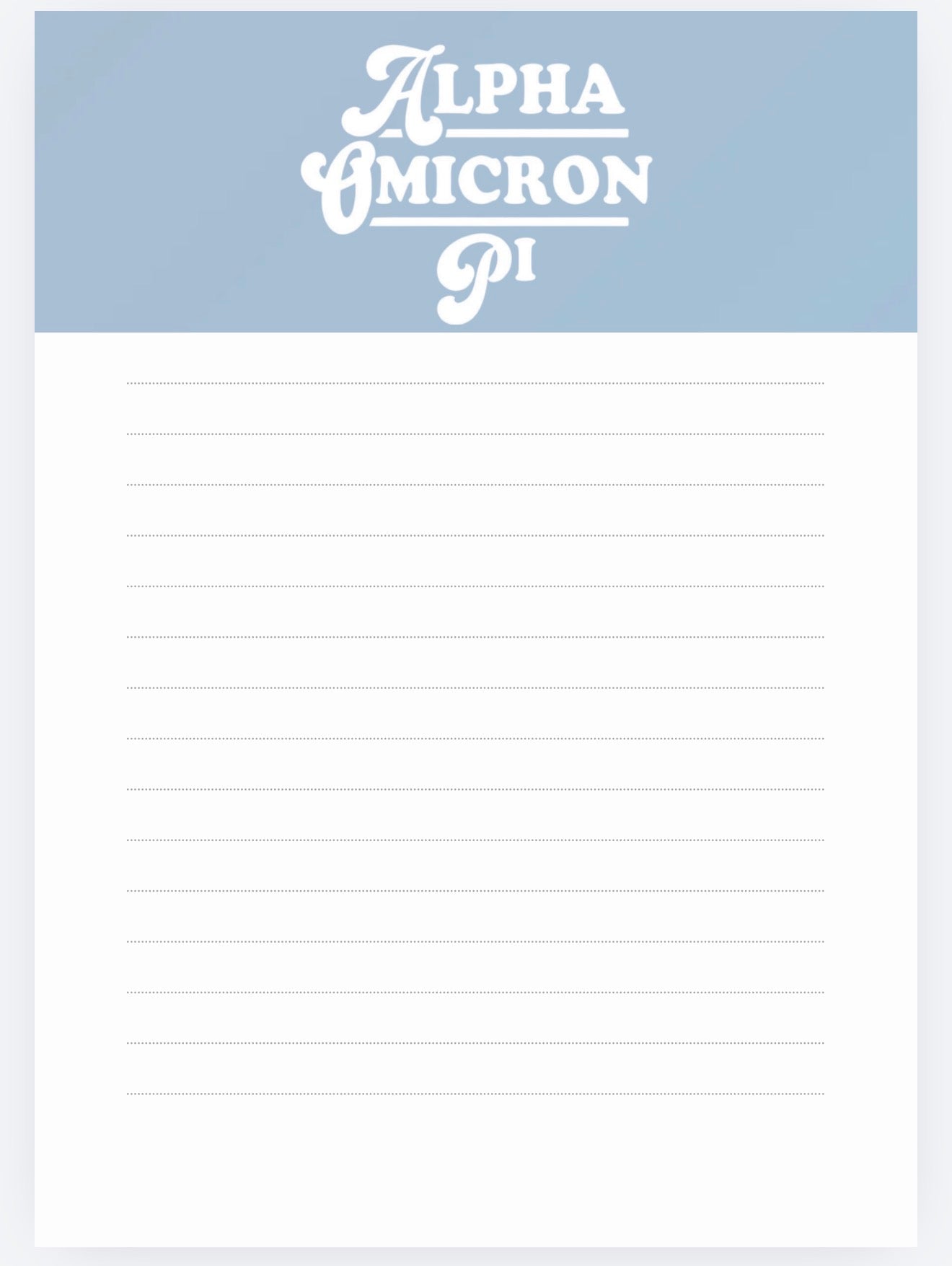 AOII NOTEPAD