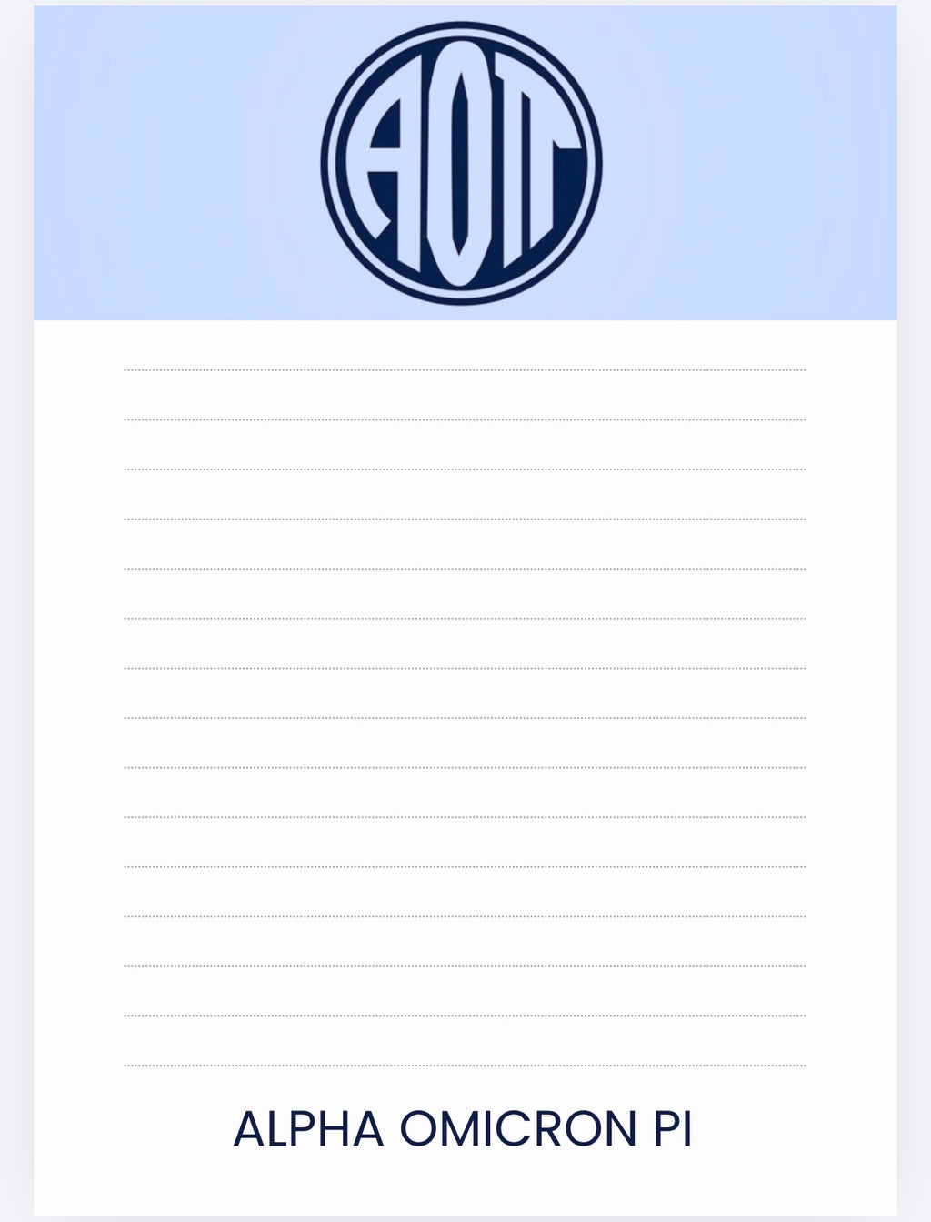 AOII NOTEPAD