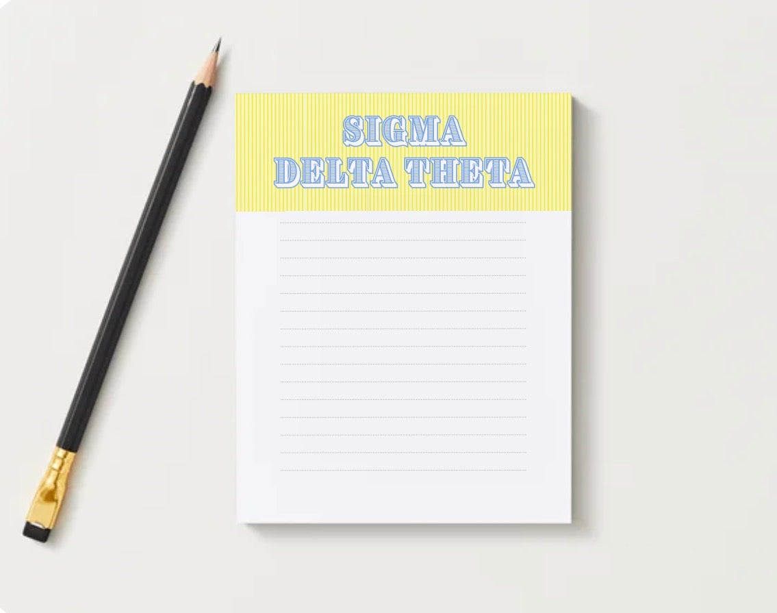 SIGMA DELTA THETA NOTEPAD