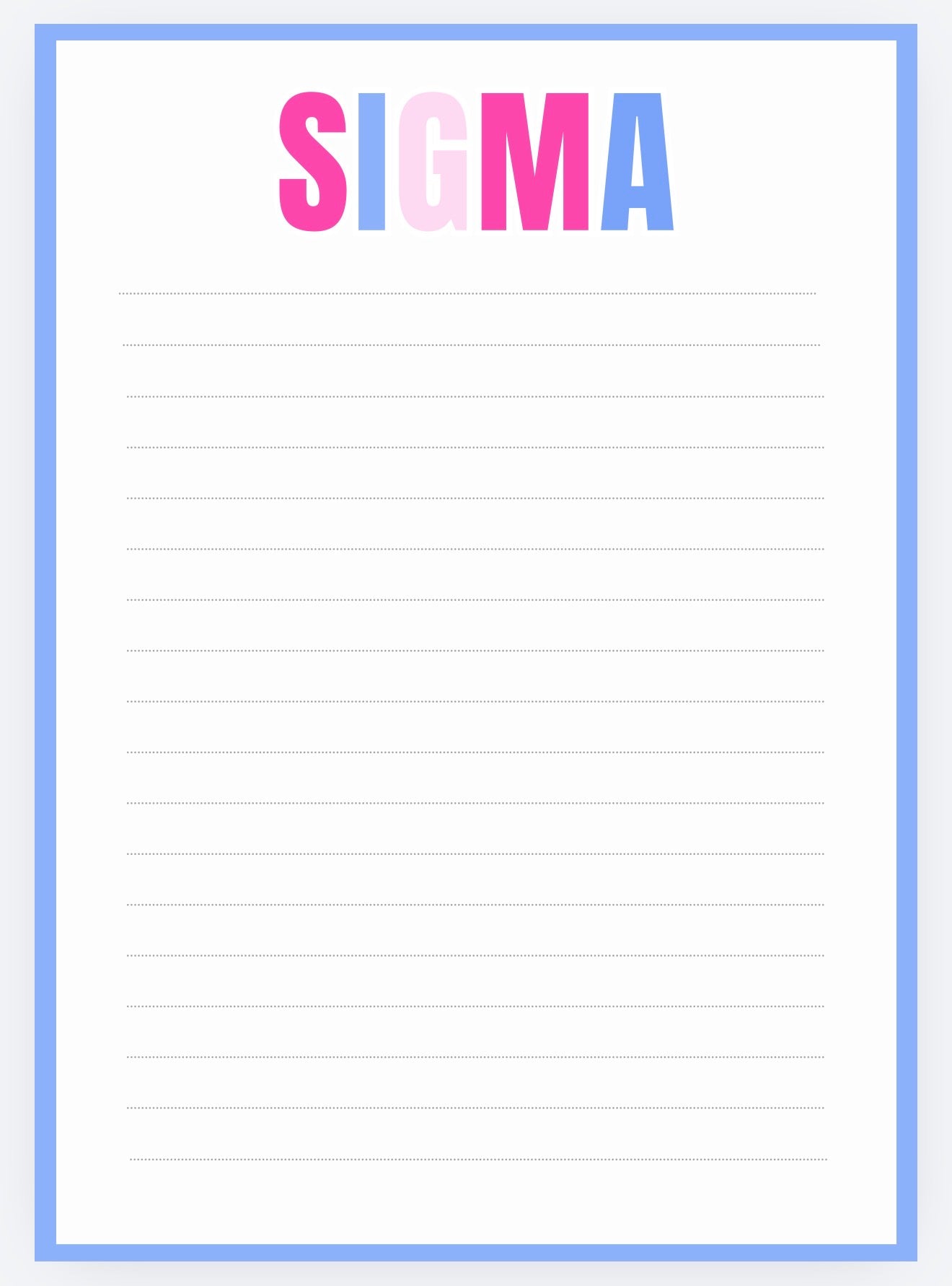 SIGMA DELTA THETA NOTEPAD