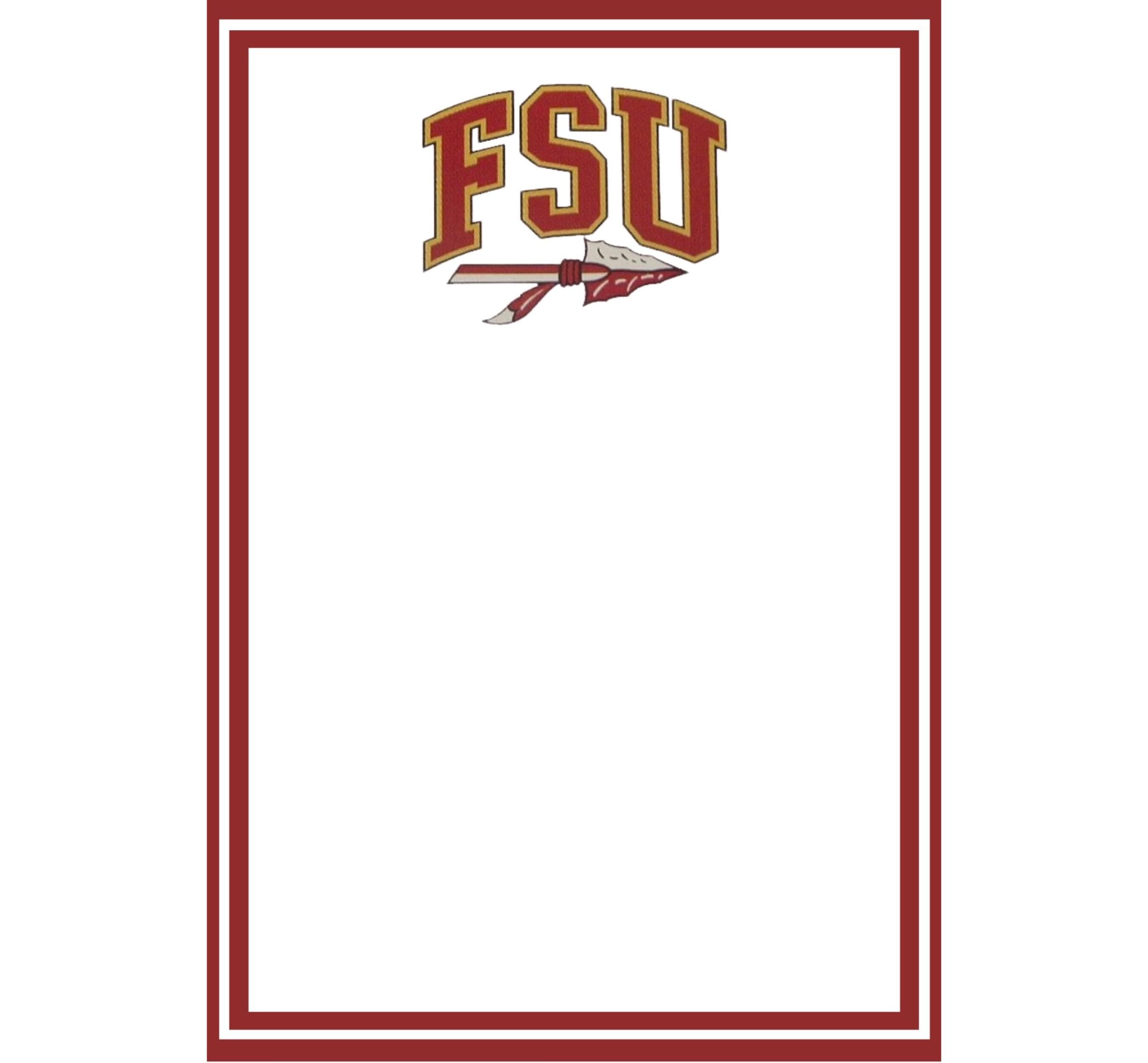 Florida State University Notepad | FSU Gameday Checklist | Seminole Fan Gift | College Student Stationery