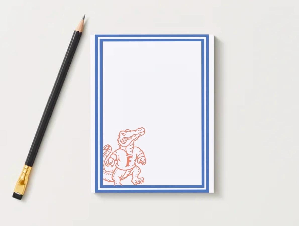 University of Florida Notepad | UF Gameday Checklist | Gator Fan Gift | College Student Stationery