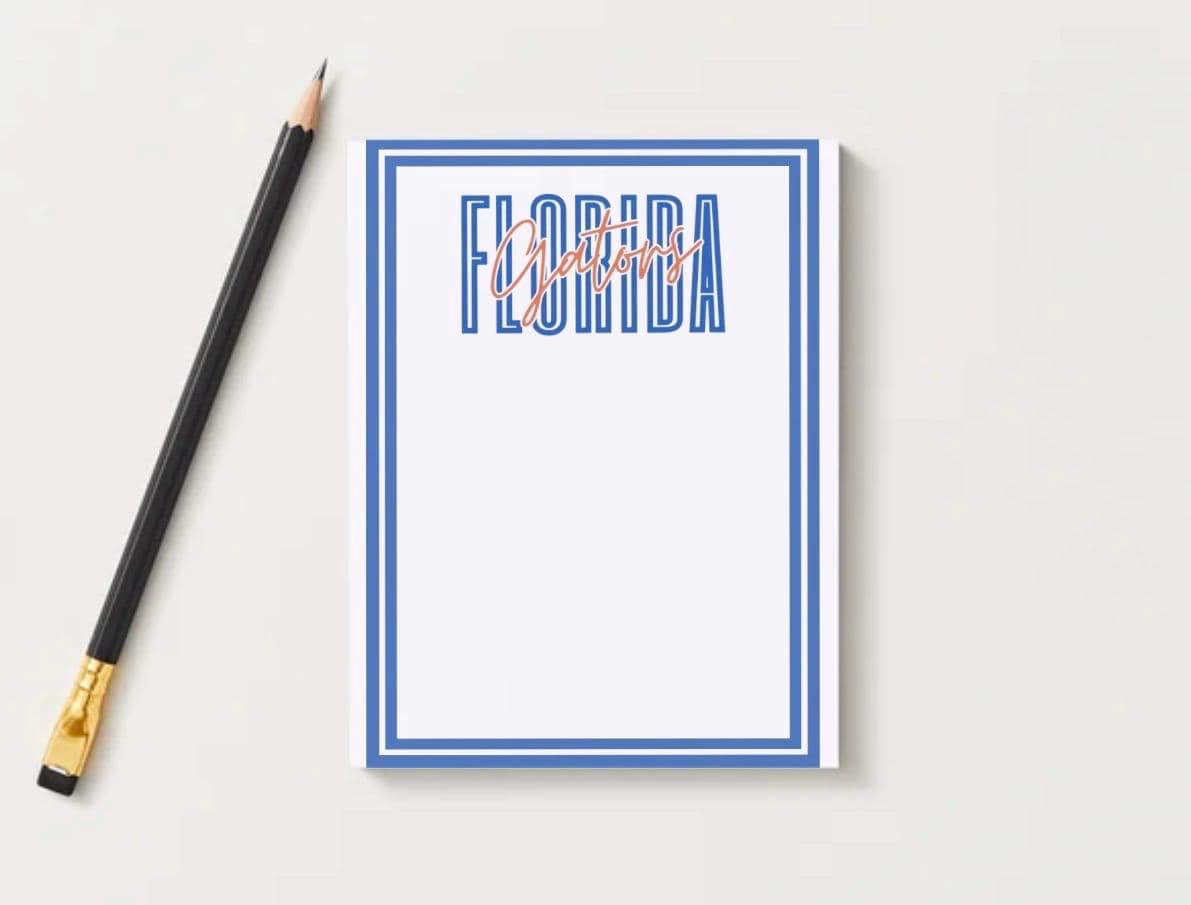 University of Florida Notepad | UF Gameday Checklist | Gator Fan Gift | College Student Stationery