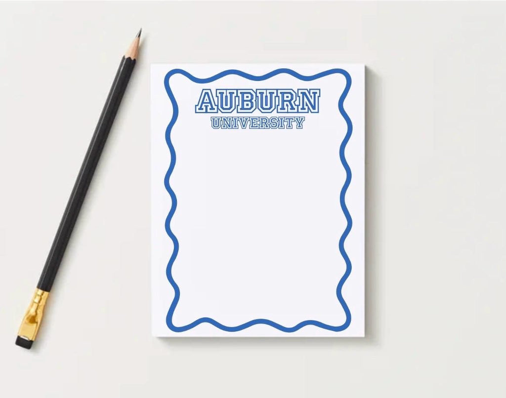 Blue and Orange Football Gameday Checklist Notepad – War Eagle Inspired Stationery