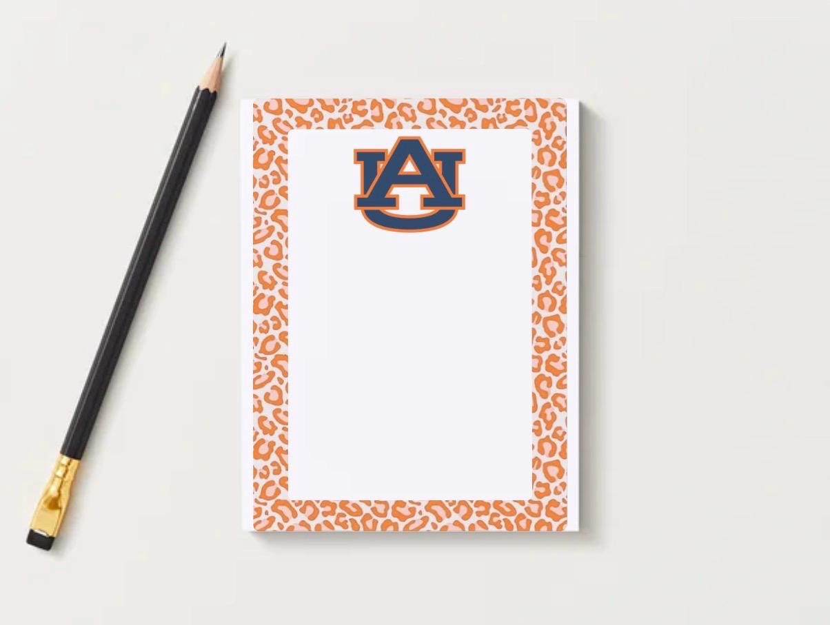 Auburn Inspired University Notepad |  Gameday Checklist | War Eagle Fan Gift | College Student Stationery