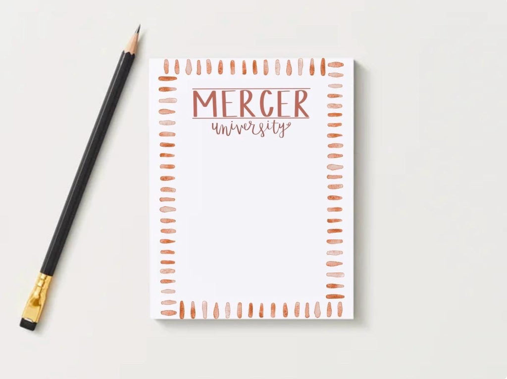 Mercer University Notepad | Mercer Gameday Checklist | Bears Fan Gift | College Student Stationery