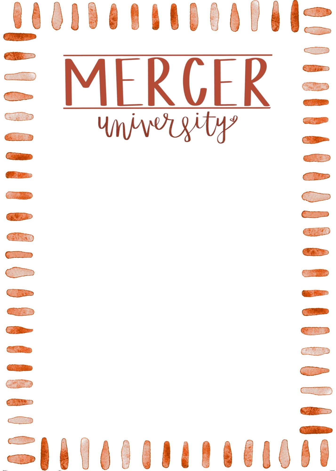 Mercer University Notepad | Mercer Gameday Checklist | Bears Fan Gift | College Student Stationery