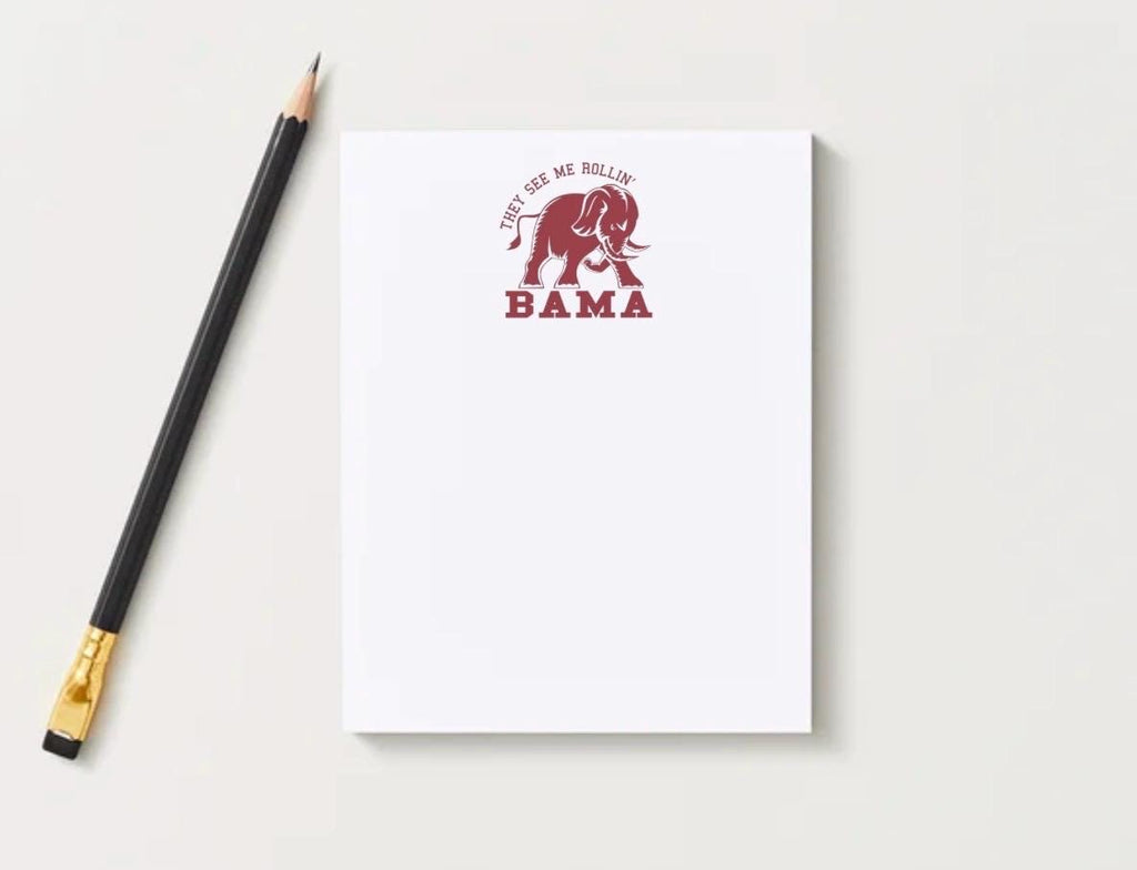 University of Alabama Notepad | Gameday Checklist, Roll Tide Stationery
