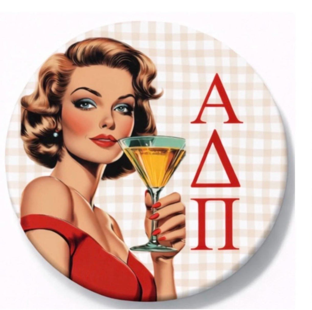 Alpha Delta Pi Game Day Button – Sorority Tailgate Accessory – Big Little Gift