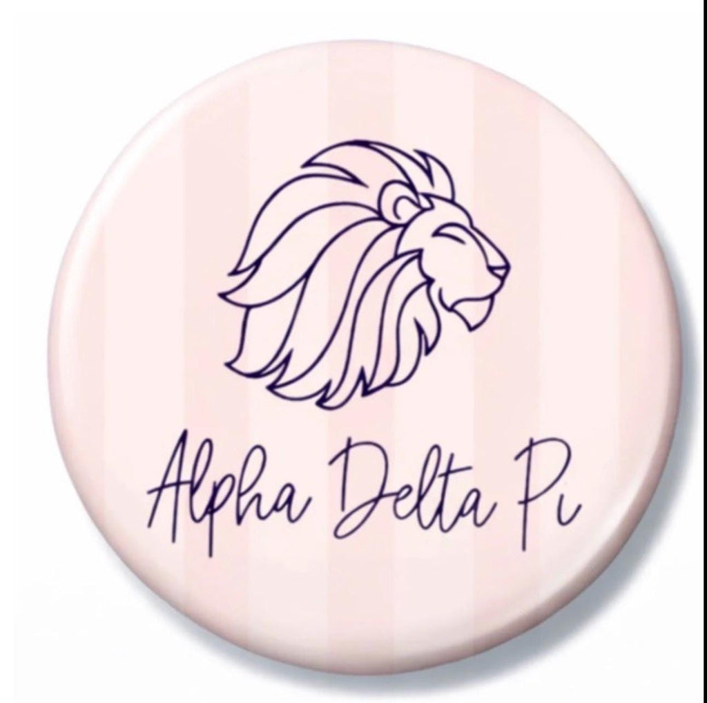 Alpha Delta Pi Game Day Button – Sorority Spirit Pin, Tailgate Accessory