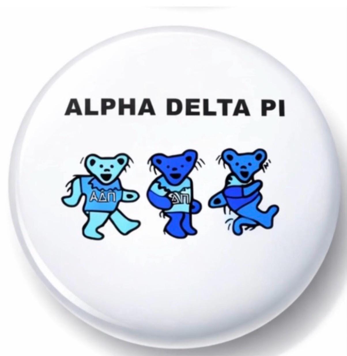 Alpha Delta Pi Game Day Button – ADPi Sorority Tailgate Accessory – Big Little Gift