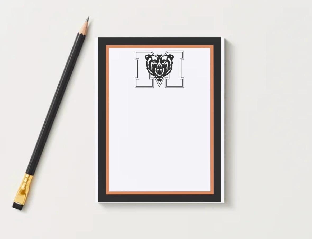 Mercer University Notepad | Mercer Gameday Checklist | Bears Fan Gift | College Student Stationery