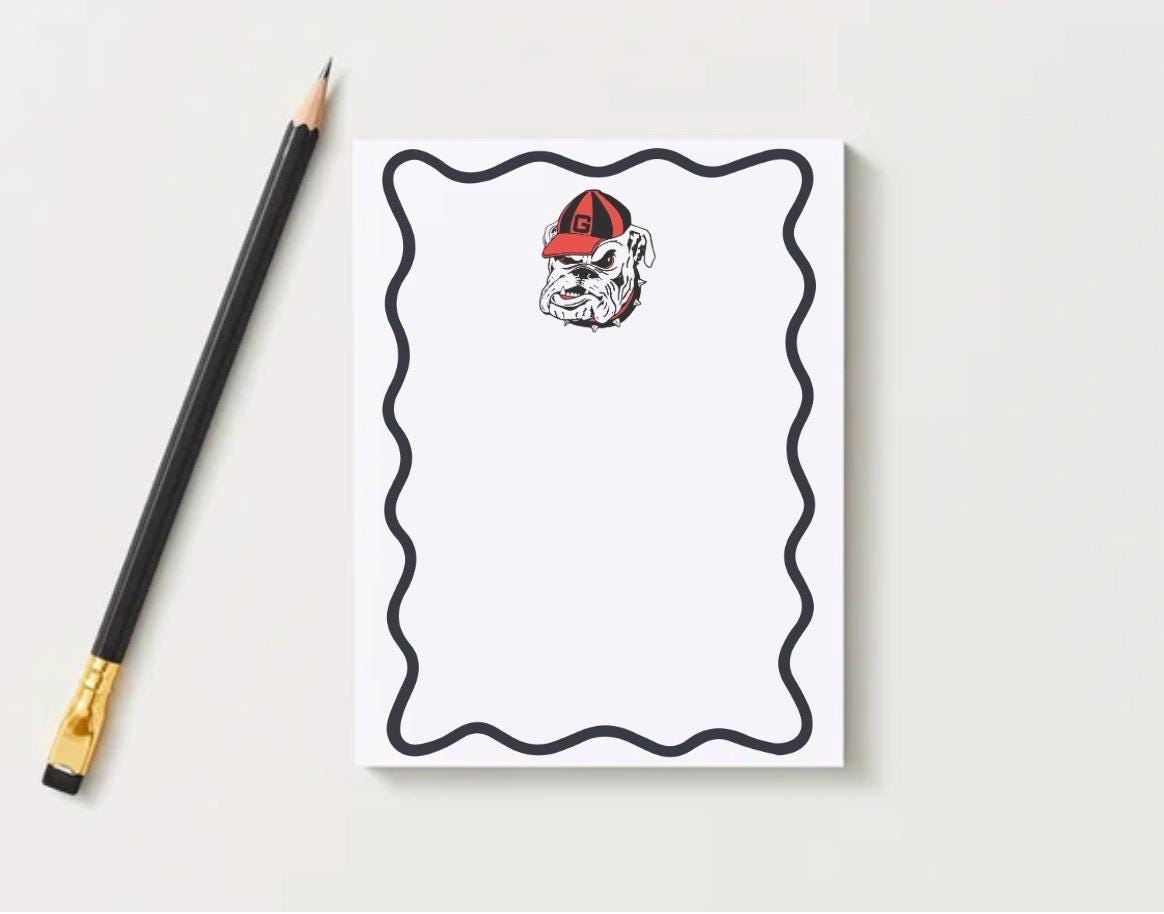 University of Georgia Notepad | UGA Gameday Checklist | Bulldog Fan Gift | College Student Stationery
