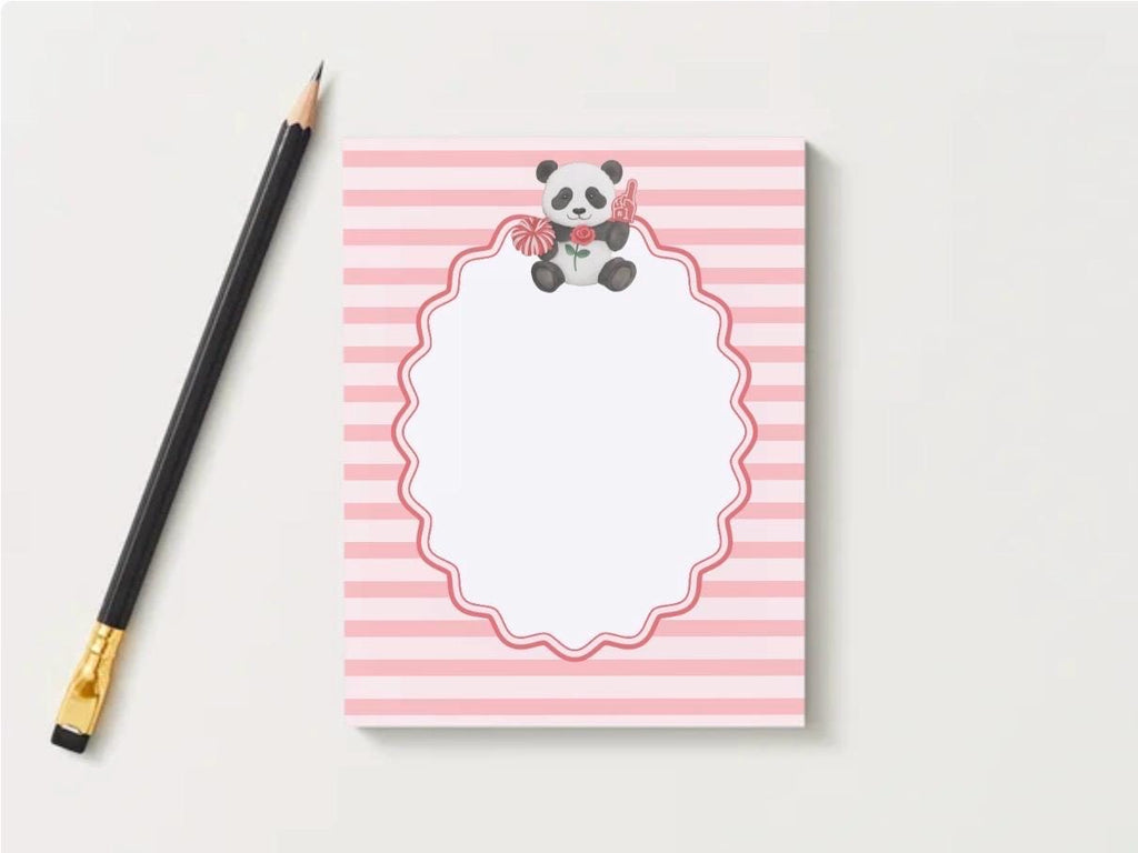 Alpha Omicron Pi Notepad | Panda Sorority Stationery | Big Little Gift