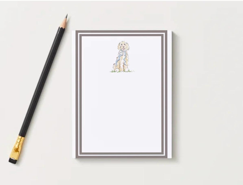 Goldendoodle Notepad | Dog Lover Stationery, Desk Pad, List Making Pages