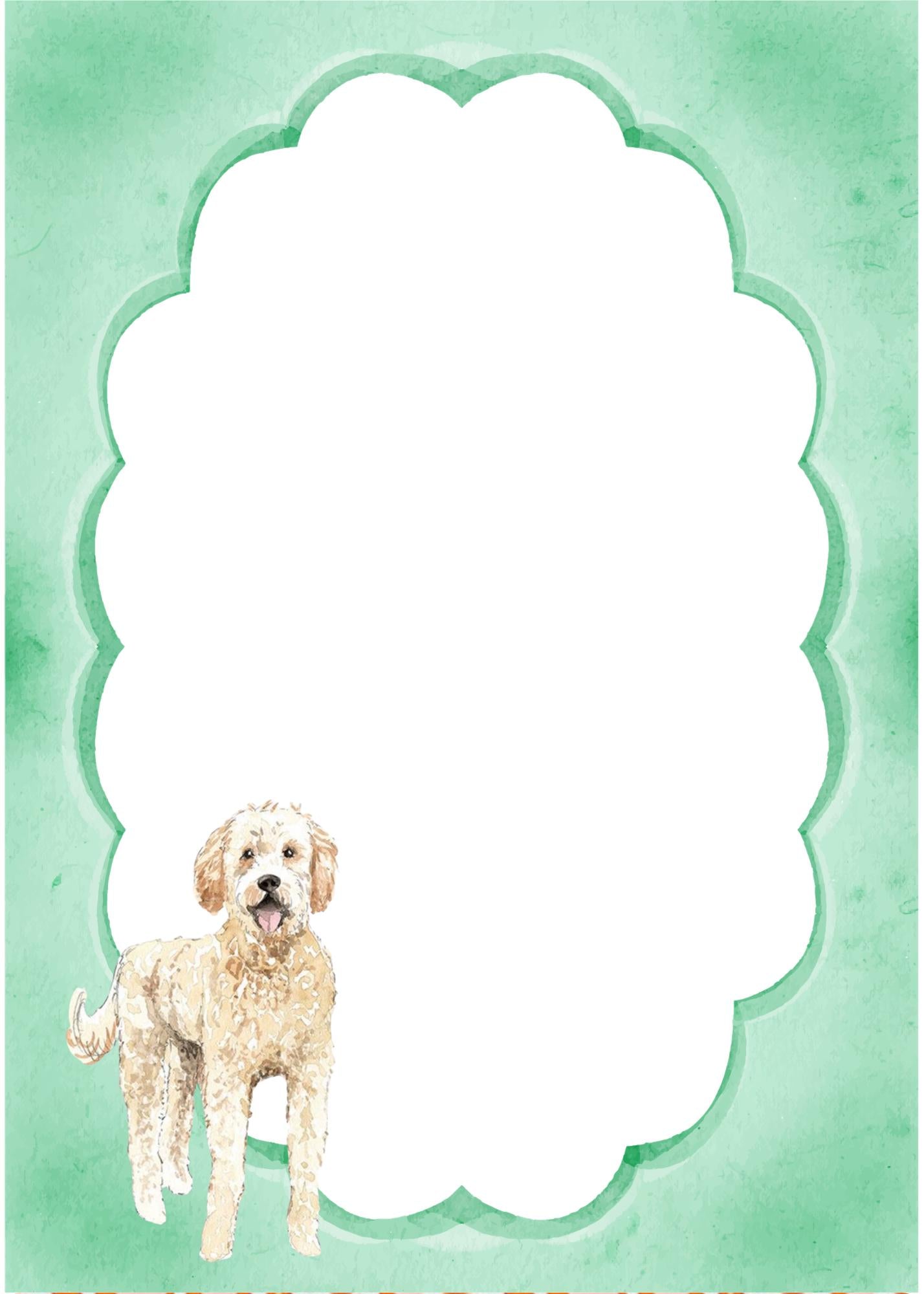 Goldendoodle Notepad | Dog Lover Stationery, Desk Pad, Pet Stationery
