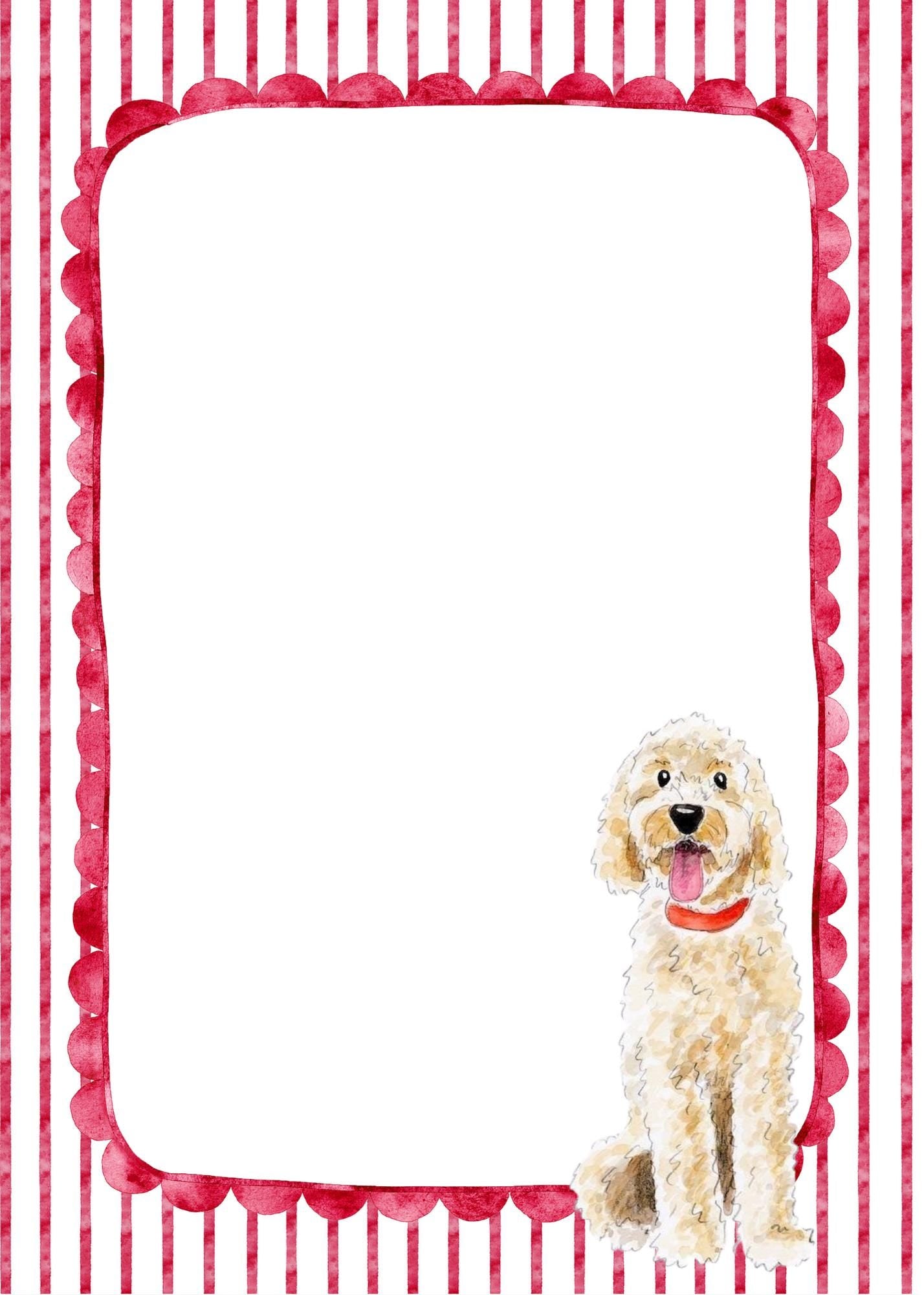 Goldendoodle Notepad | Dog Lover Stationery, Desk Pad, Puppy Memo Pad