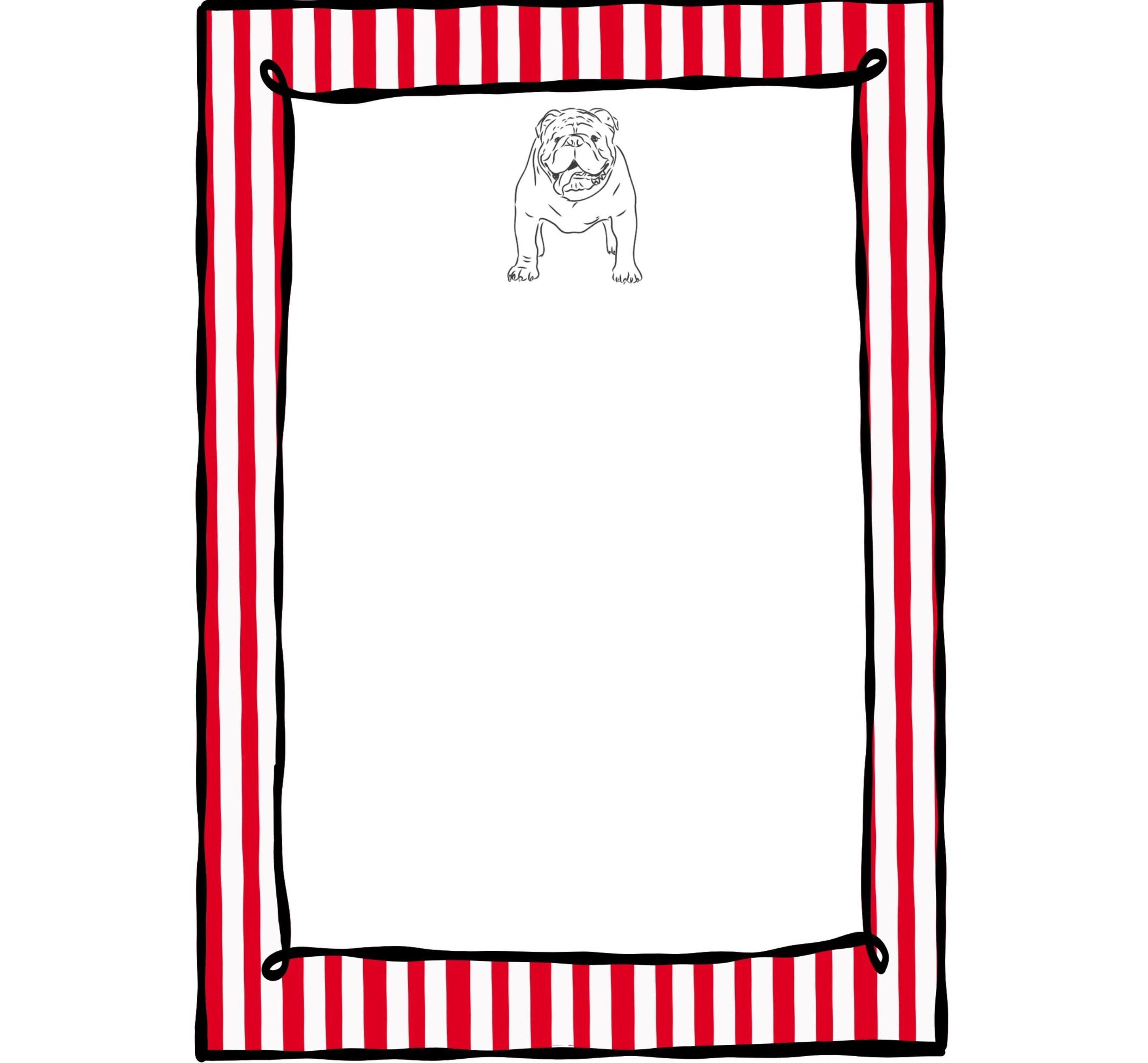University of Georgia Notepad | UGA Gameday Checklist | Bulldog Fan Gift | College Student Stationery