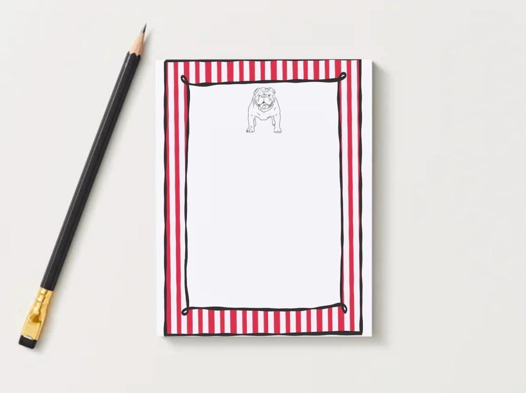 University of Georgia Notepad | UGA Gameday Checklist | Bulldog Fan Gift | College Student Stationery