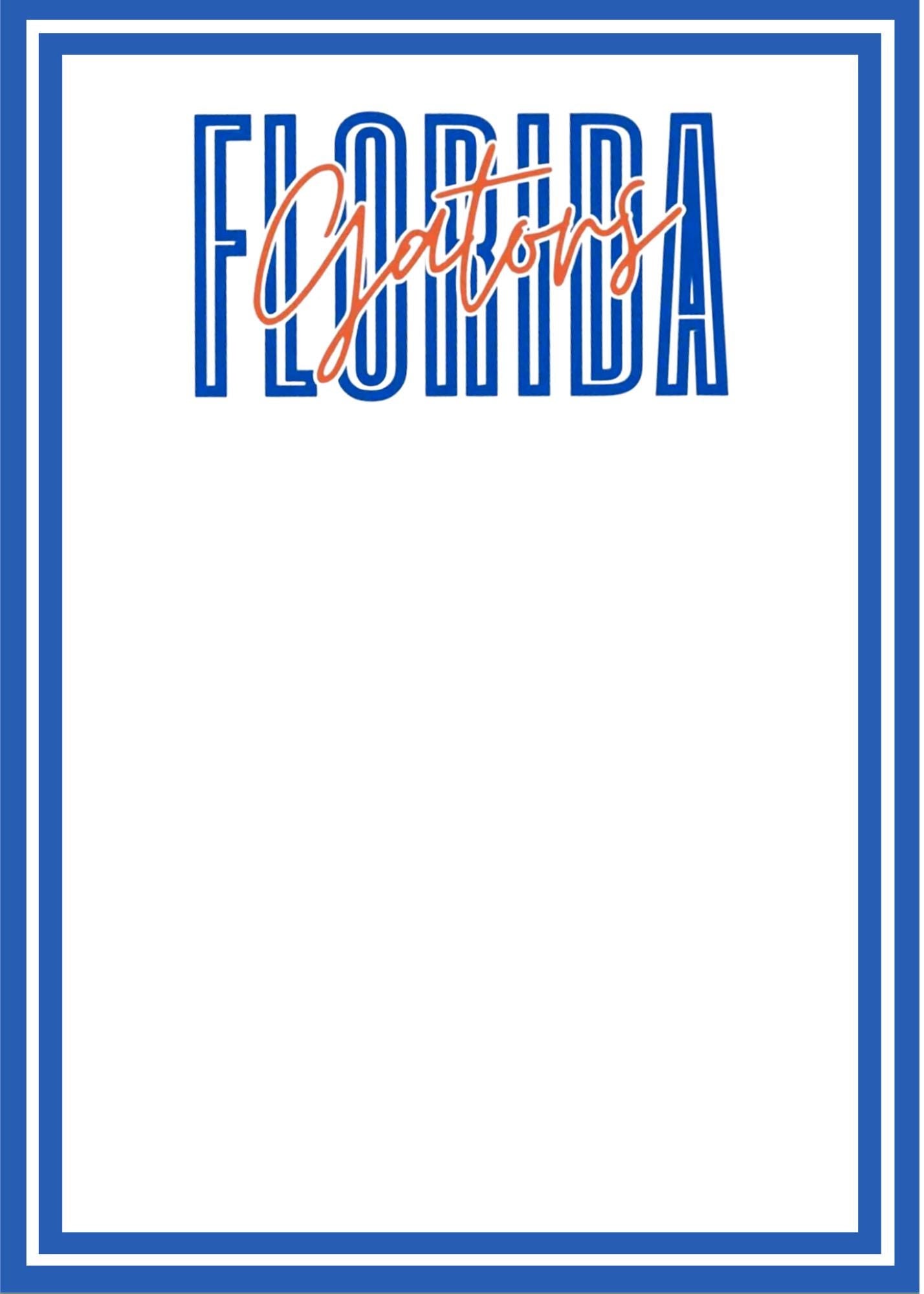 University of Florida Notepad | UF Gameday Checklist | Gator Fan Gift | College Student Stationery