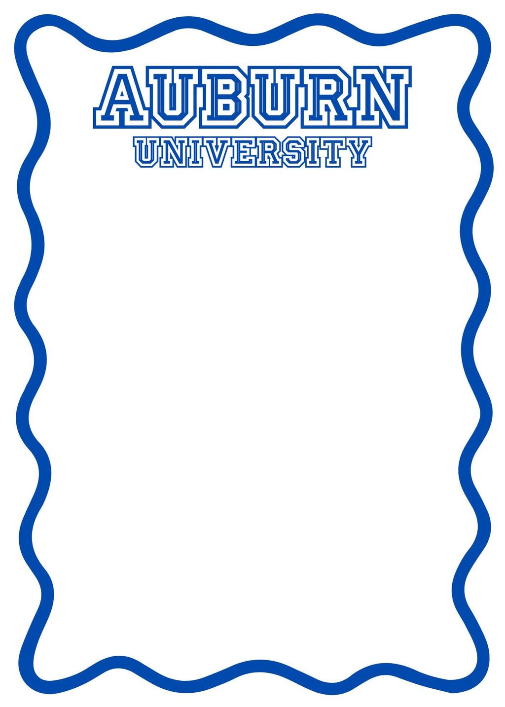 Blue and Orange Football Gameday Checklist Notepad – War Eagle Inspired Stationery