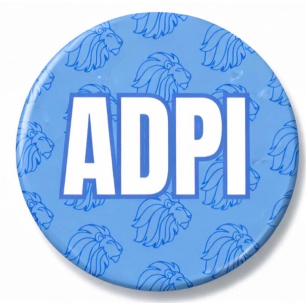 Alpha Delta Pi Game Day Button – Sorority Tailgate Accessory – Big Little Gift