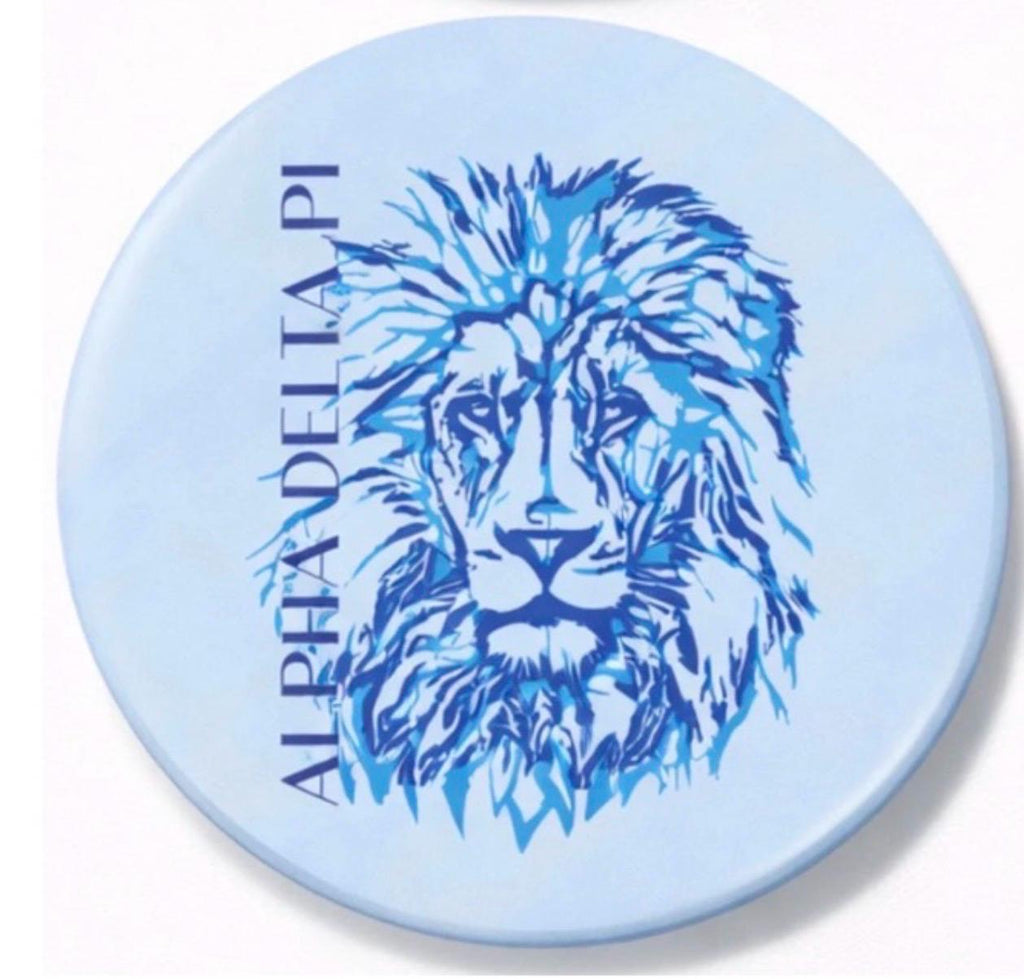Alpha Delta Pi Lion Game Day Button – Sorority Spirit Pin Accessory