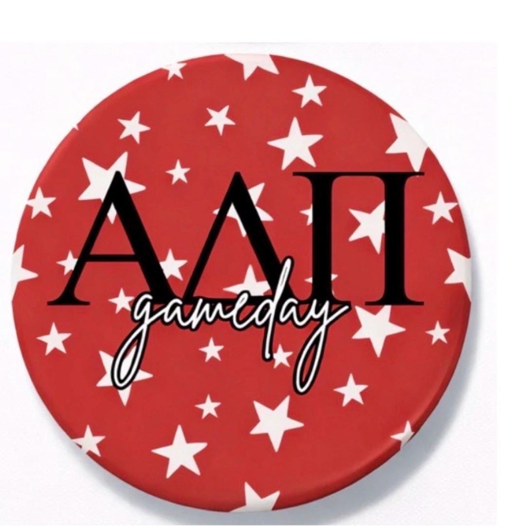 Alpha Delta Pi Game Day Button – Sorority Tailgate Accessory – Big Little Gift