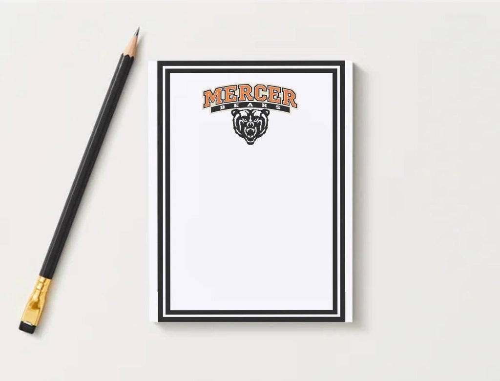 Mercer University Notepad | Mercer Gameday Checklist | Bears Fan Gift | College Student Stationery