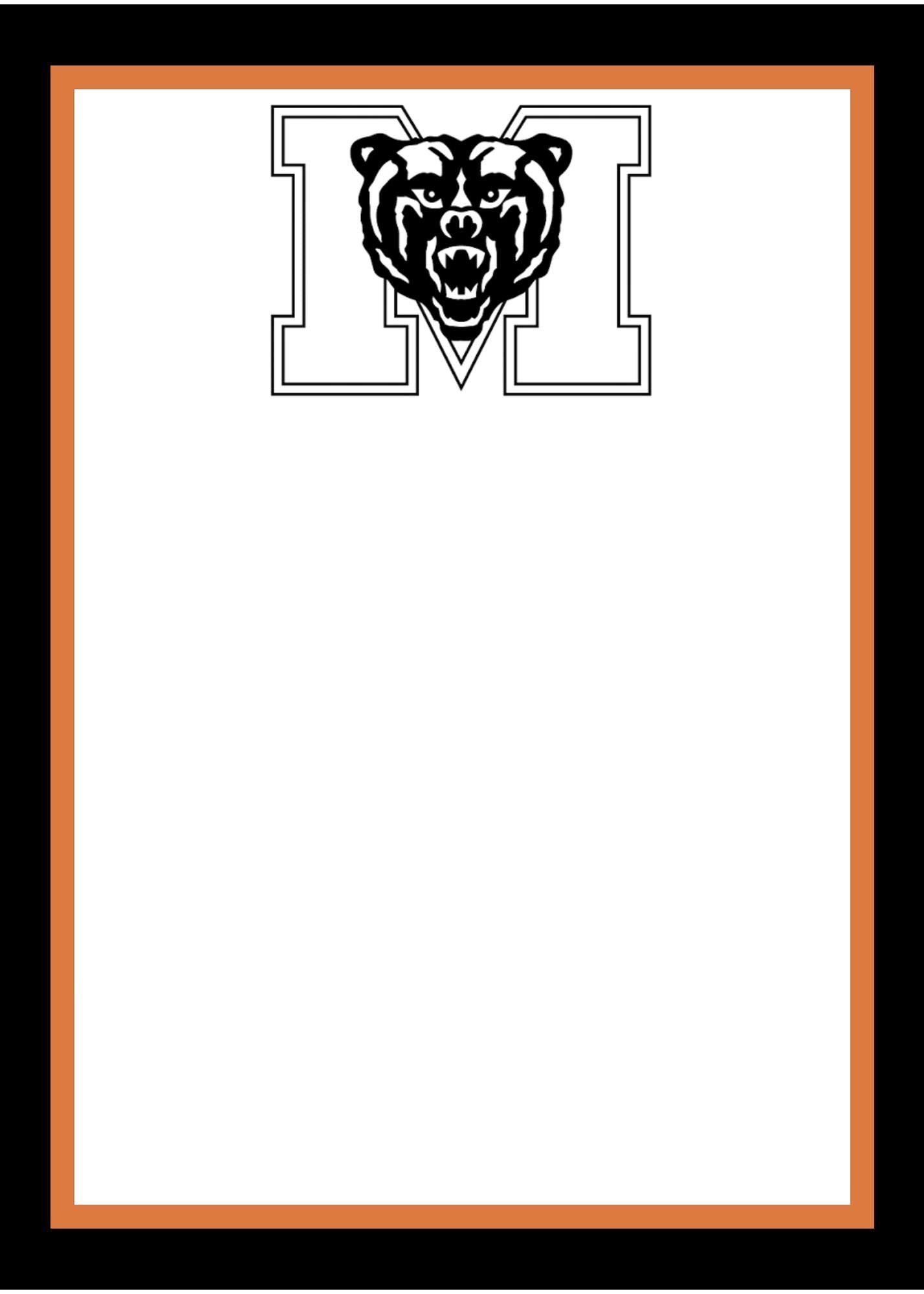Mercer University Notepad | Mercer Gameday Checklist | Bears Fan Gift | College Student Stationery
