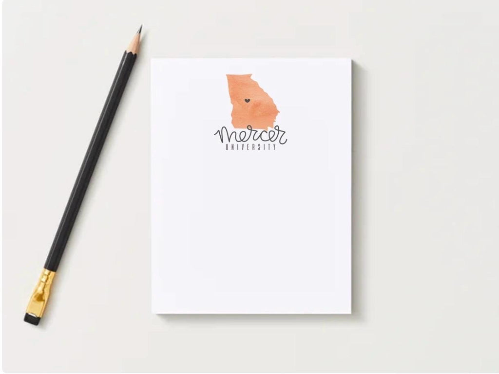 Mercer University Notepad | Mercer Gameday Checklist | Bears Fan Gift | College Student Stationery
