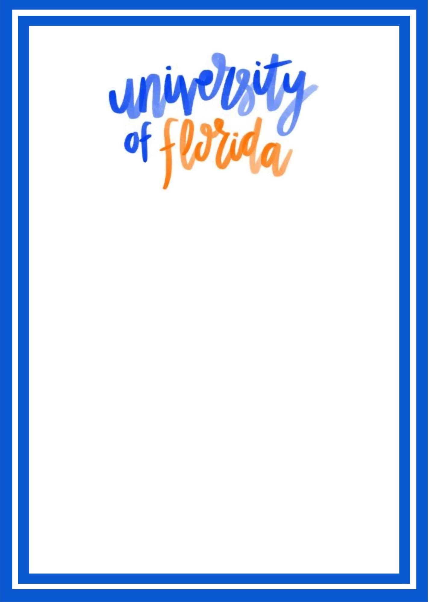 University of Florida Notepad | UF Gameday Checklist | Gator Fan Gift | College Student Stationery