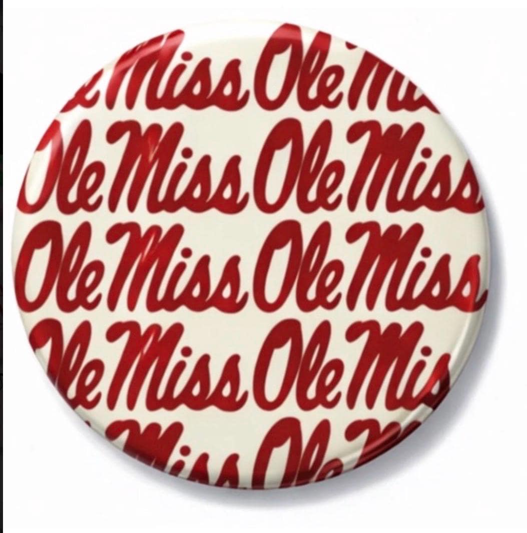 Ole Miss Game Day Button – Rebels Football Tailgate Accessory – Team Mom Pin