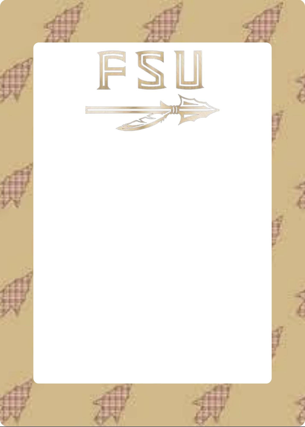 Florida State University Notepad | FSU Gameday Checklist | Seminole Fan Gift | College Student Stationery