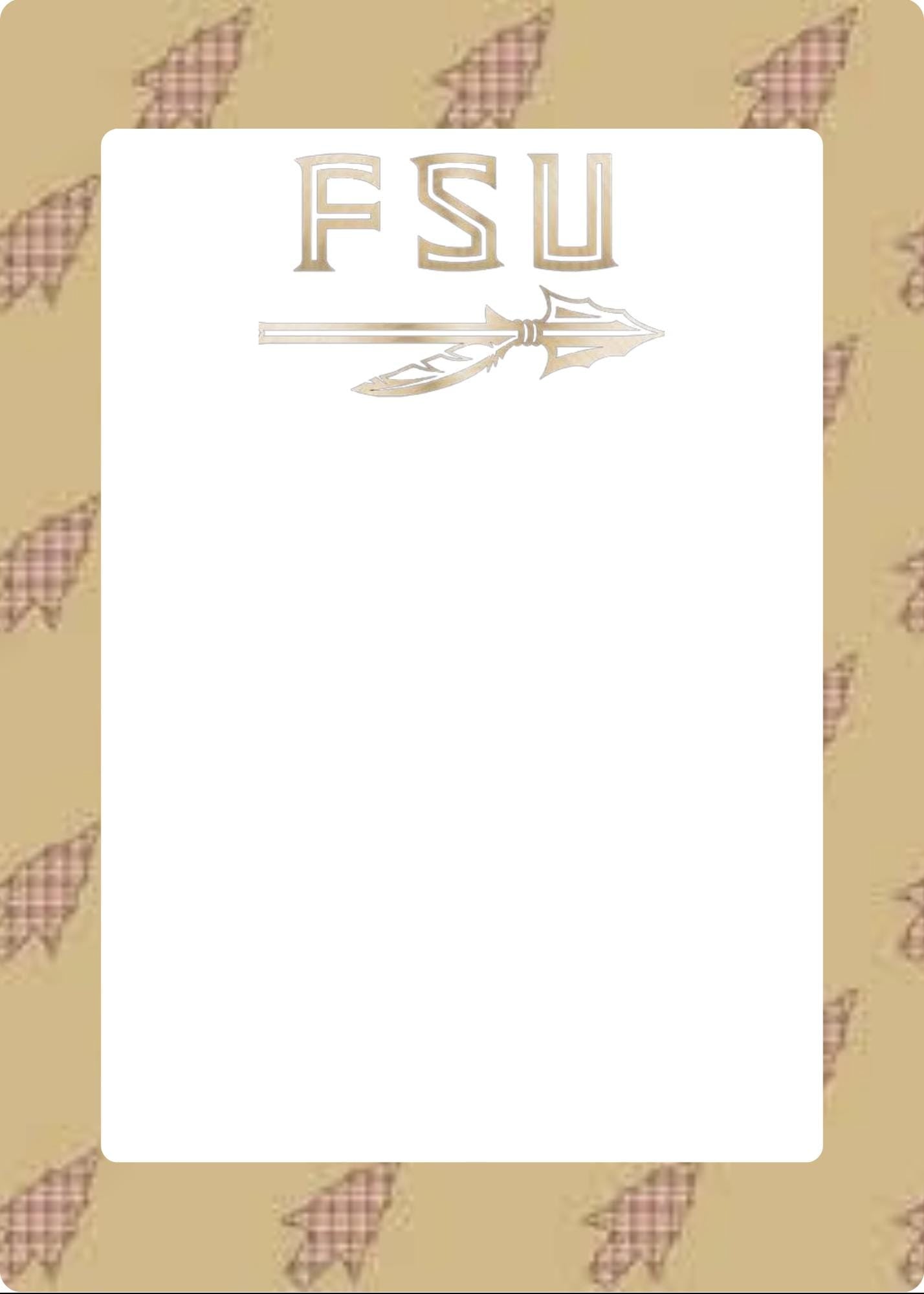 Florida State University Notepad | FSU Gameday Checklist | Seminole Fan Gift | College Student Stationery