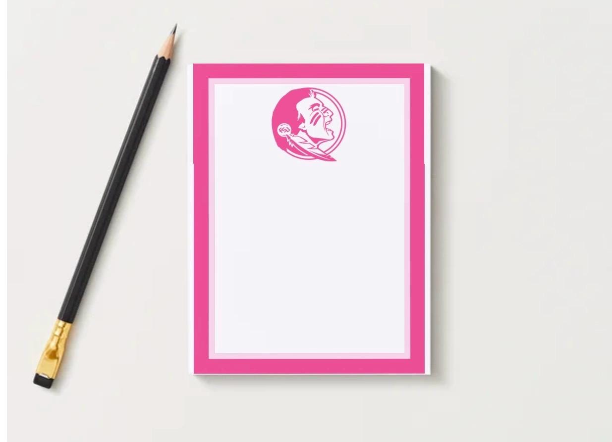 Florida State University Notepad | FSU Gameday Checklist | Seminole Fan Gift | College Student Stationery