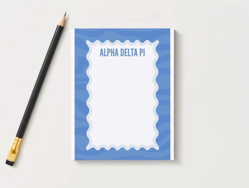 Alpha Delta Pi Notepad, Sorority Stationery, College Desk Pad, Big Little Gift
