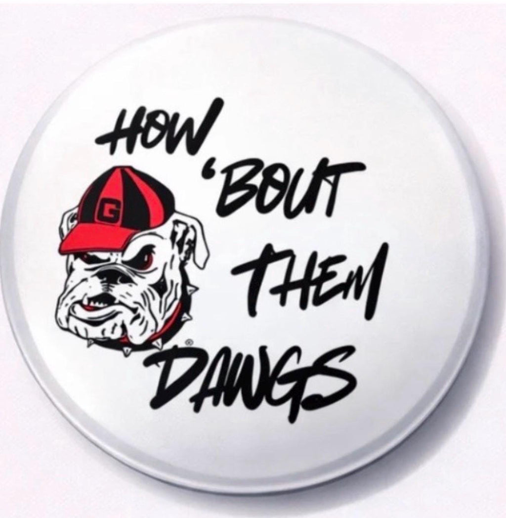 UGA Game Day Button – Georgia Bulldogs Spirit Pin – Tailgate Accessory – Sorority Day