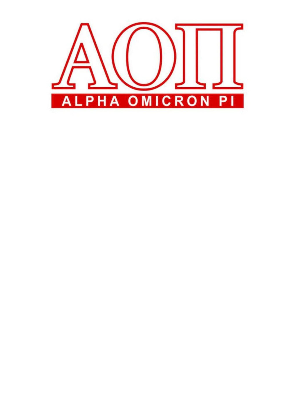 Alpha Omicron Pi Notepad | AOII Sorority Stationery | Big Little Gift, Desk Pad