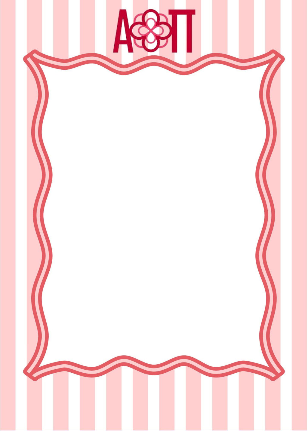 Alpha Omicron Pi Notepad | AOII Sorority Stationery | Big Little Gift | Campus Desk Pad