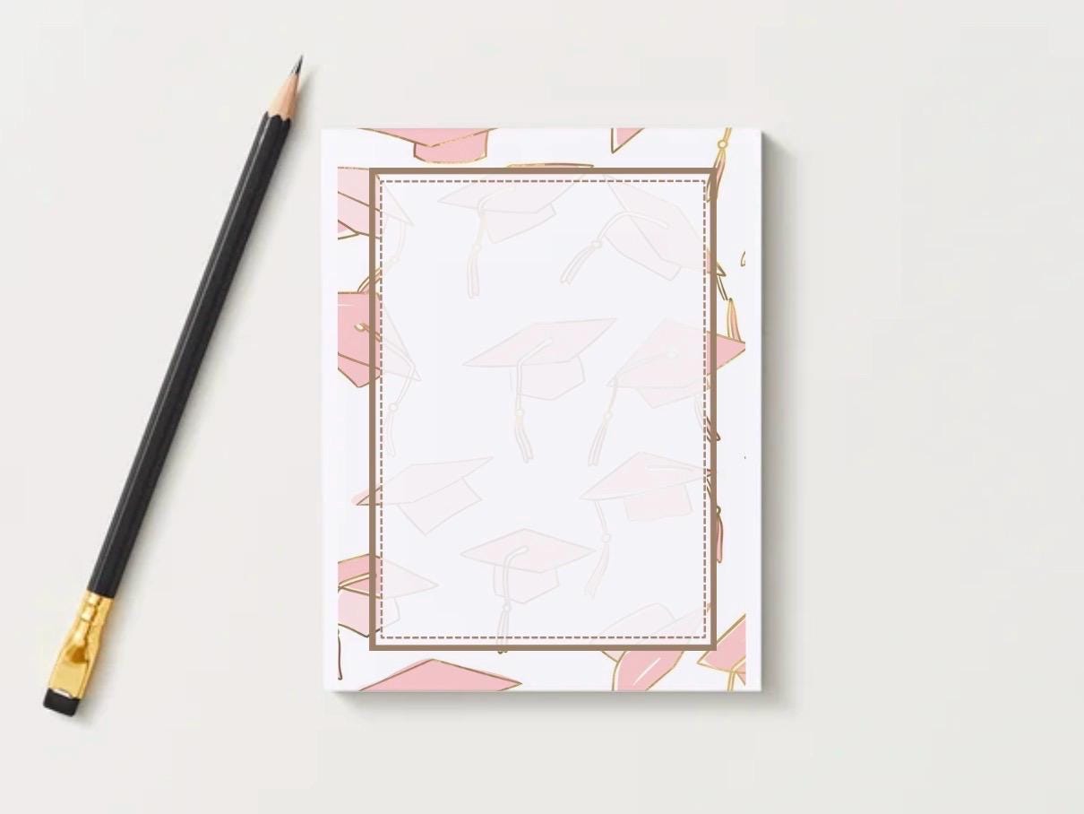 Graduation Notepad | Collegiate Style Grad Gift | Senior 2026 Stationery