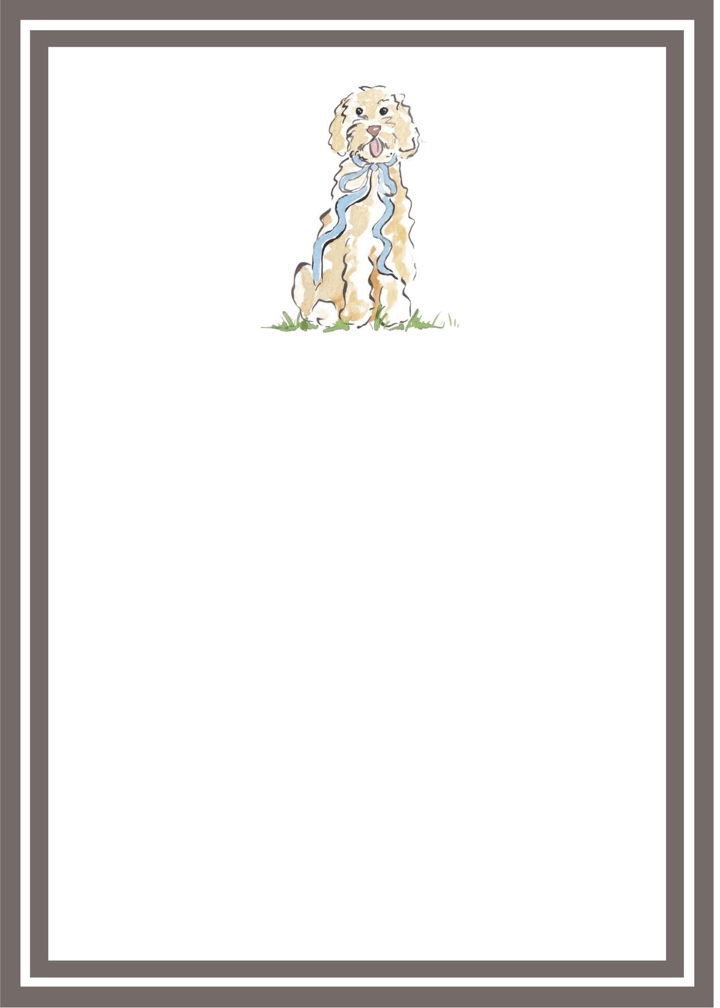 Goldendoodle Notepad | Dog Lover Stationery, Desk Pad, List Making Pages