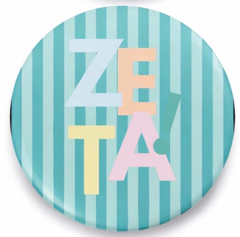 Zeta Tau Alpha Gameday Button, Sorority College Game Day Pin, Greek Life Accessory