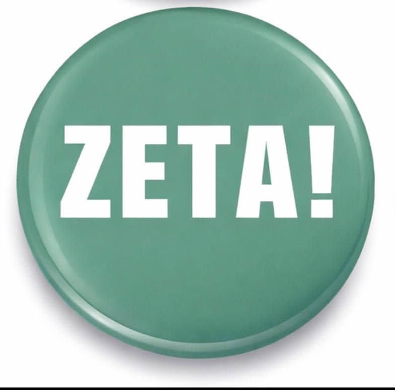 Zeta Tau Alpha Gameday Button, Sorority College Game Day Pin, Greek Life Accessory