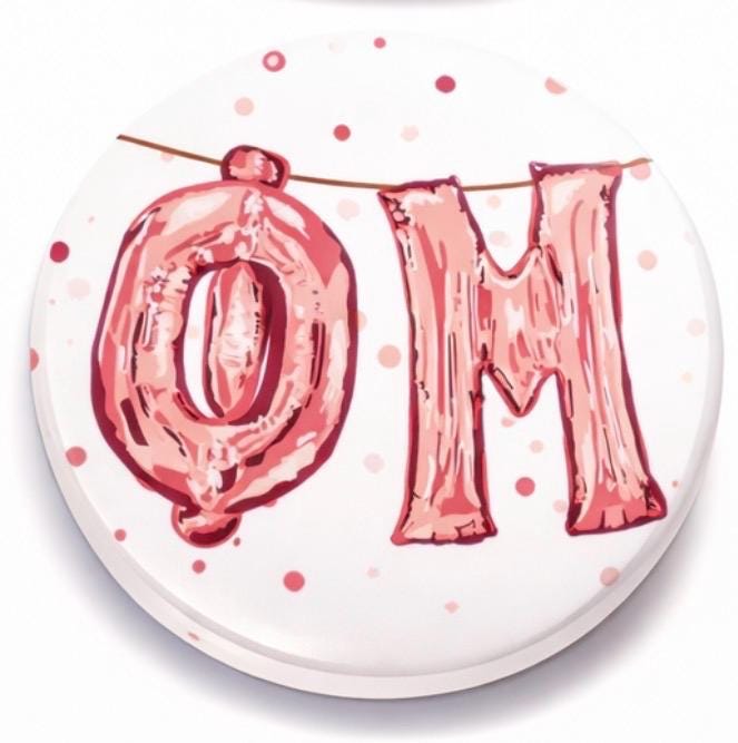 Phi Mu Gameday Button, Sorority Game Day Pin, College Tailgate Accessory, Trendy Collegiate Style