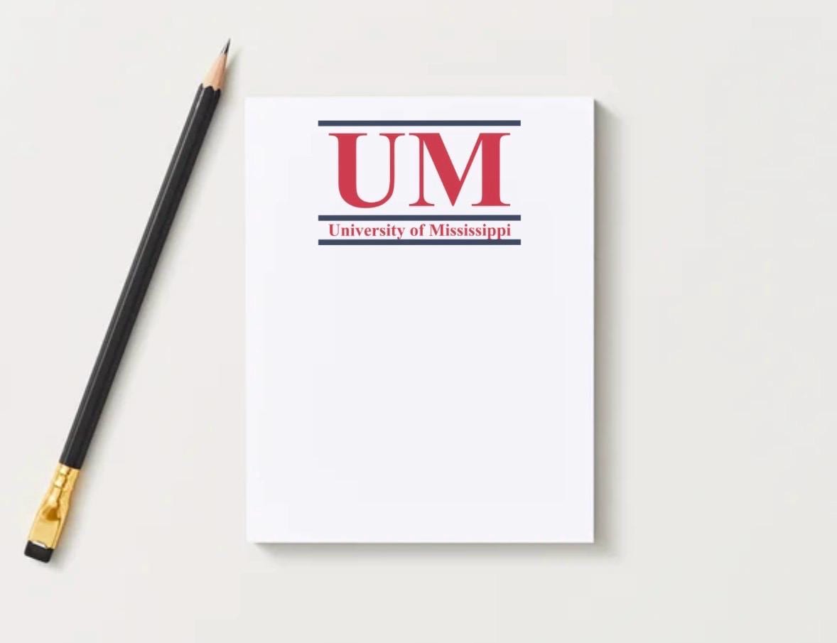 Ole Miss Rebels Gameday Checklist Notepad | College Student Stationery
