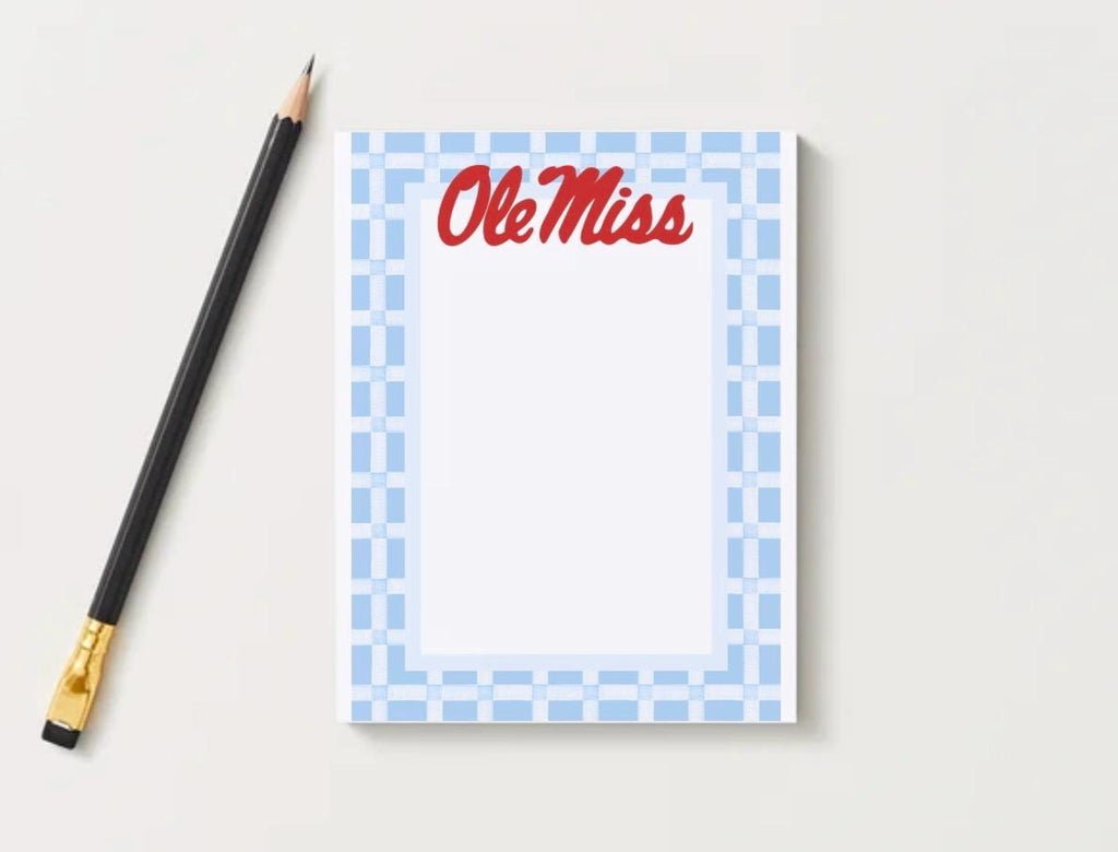 Ole Miss Rebels Gameday Checklist Notepad | College Student Stationery