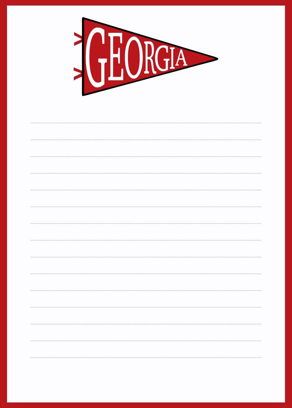 University of Georgia Notepad | UGA Gameday Checklist | Bulldog Fan Gift | College Student Stationery