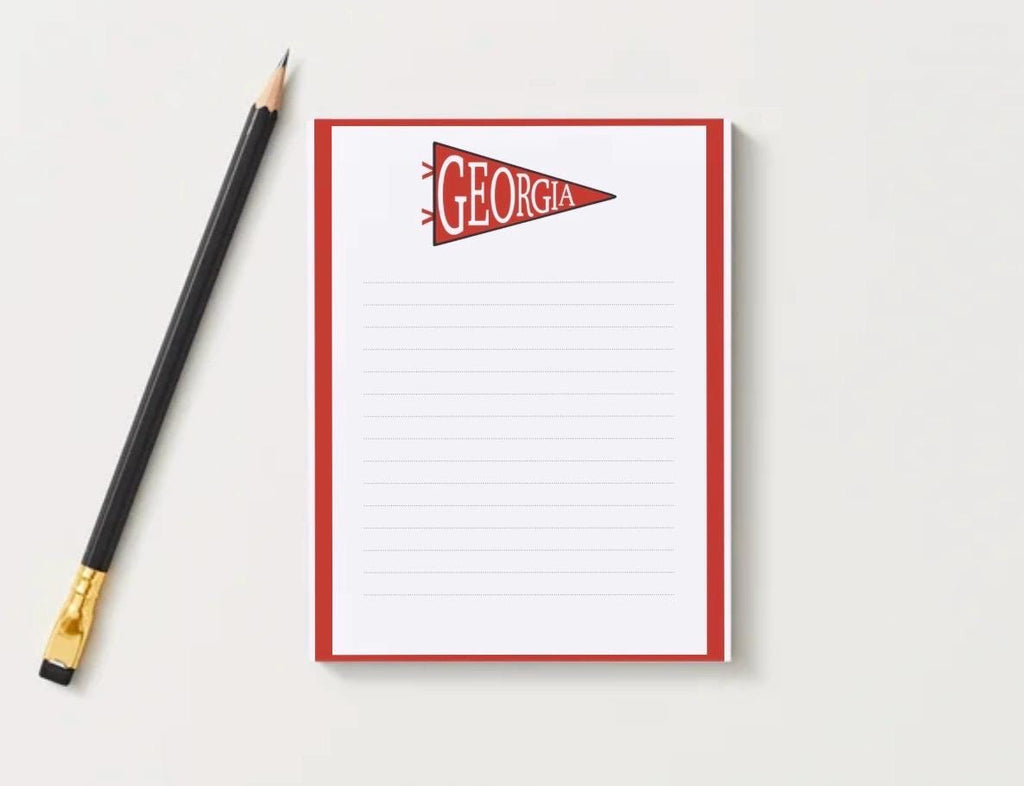 University of Georgia Notepad | UGA Gameday Checklist | Bulldog Fan Gift | College Student Stationery