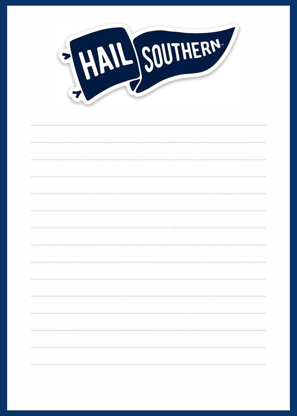 Georgia Southern University Notepad | Gameday Checklist, Eagle Fan Stationery